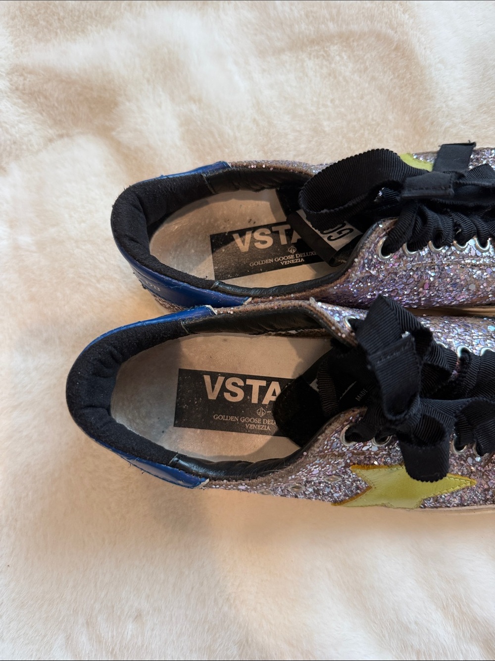 Golden Goose Glitter May Sneakers with Yellow Star 37 - Picture 3 of 8